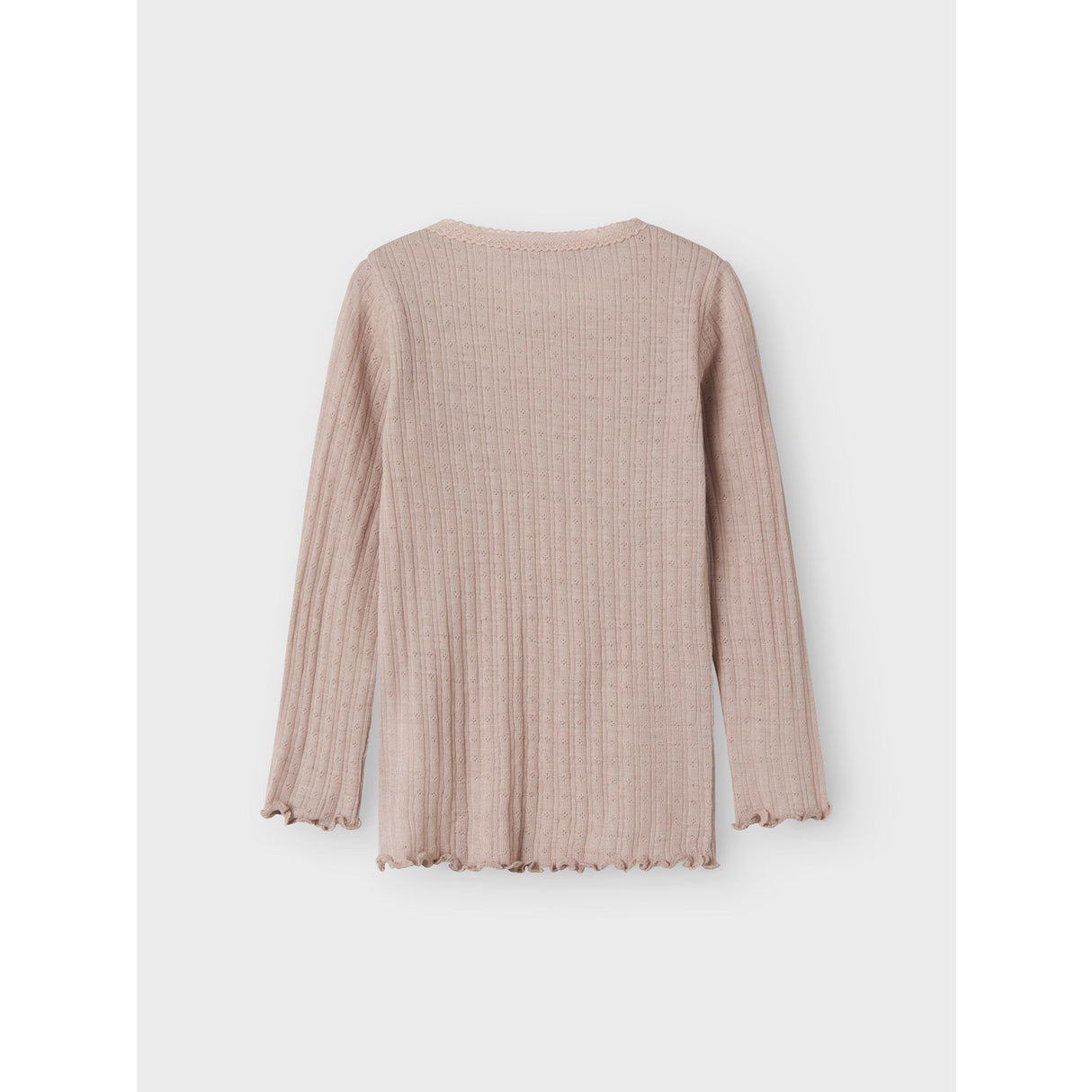 Name It Shadow Gray Nmfwossa Wo/Si Rib Ls Topp