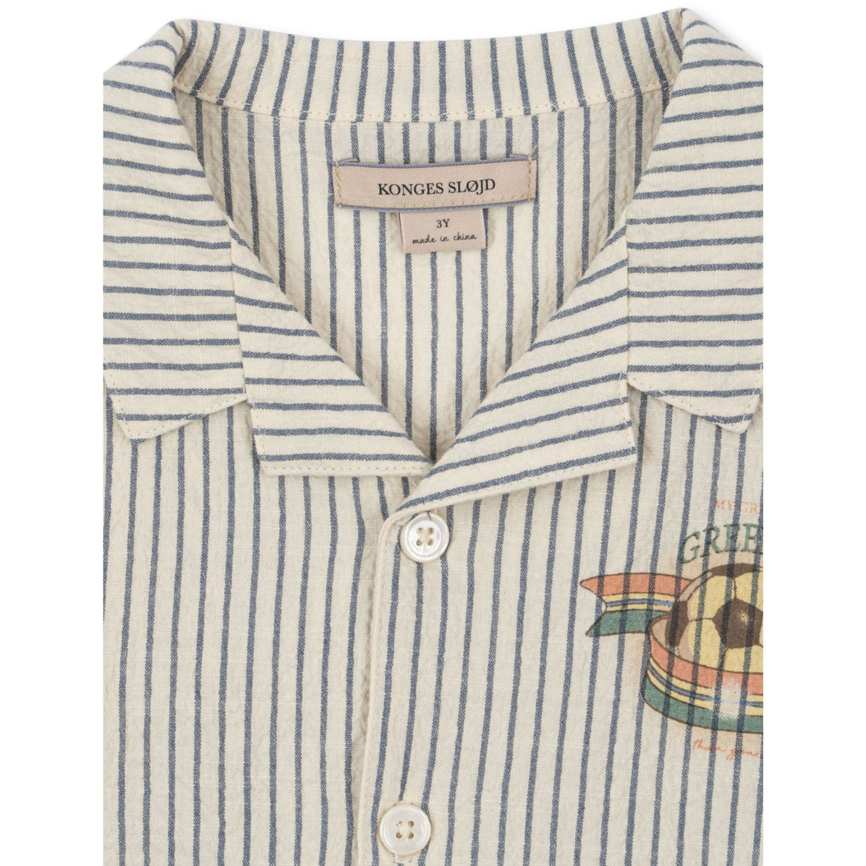 Konges Sløjd Stripe Bluie Elliot Ss Skjorta Gots