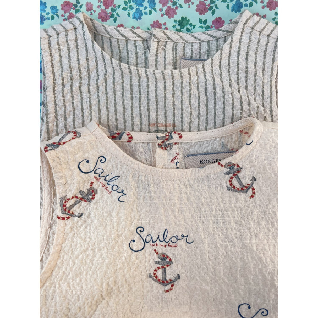 Konges Sløjd Stripe Bluie Elliot Romper Gots