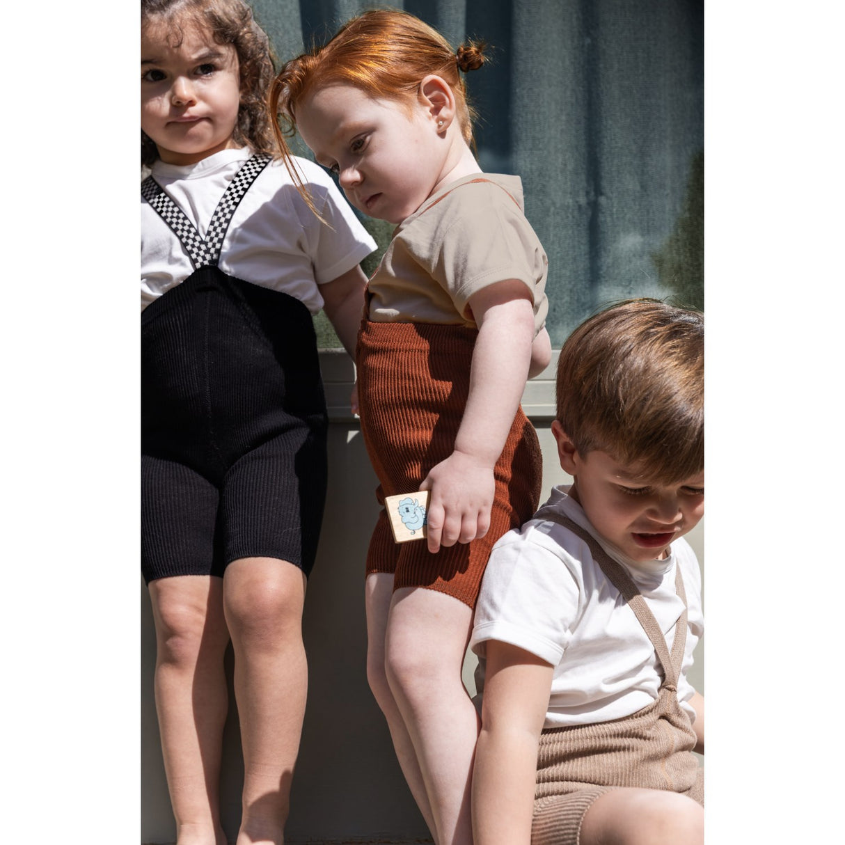 Silly Silas Classic Black Checked Shorty Tights Med Seler