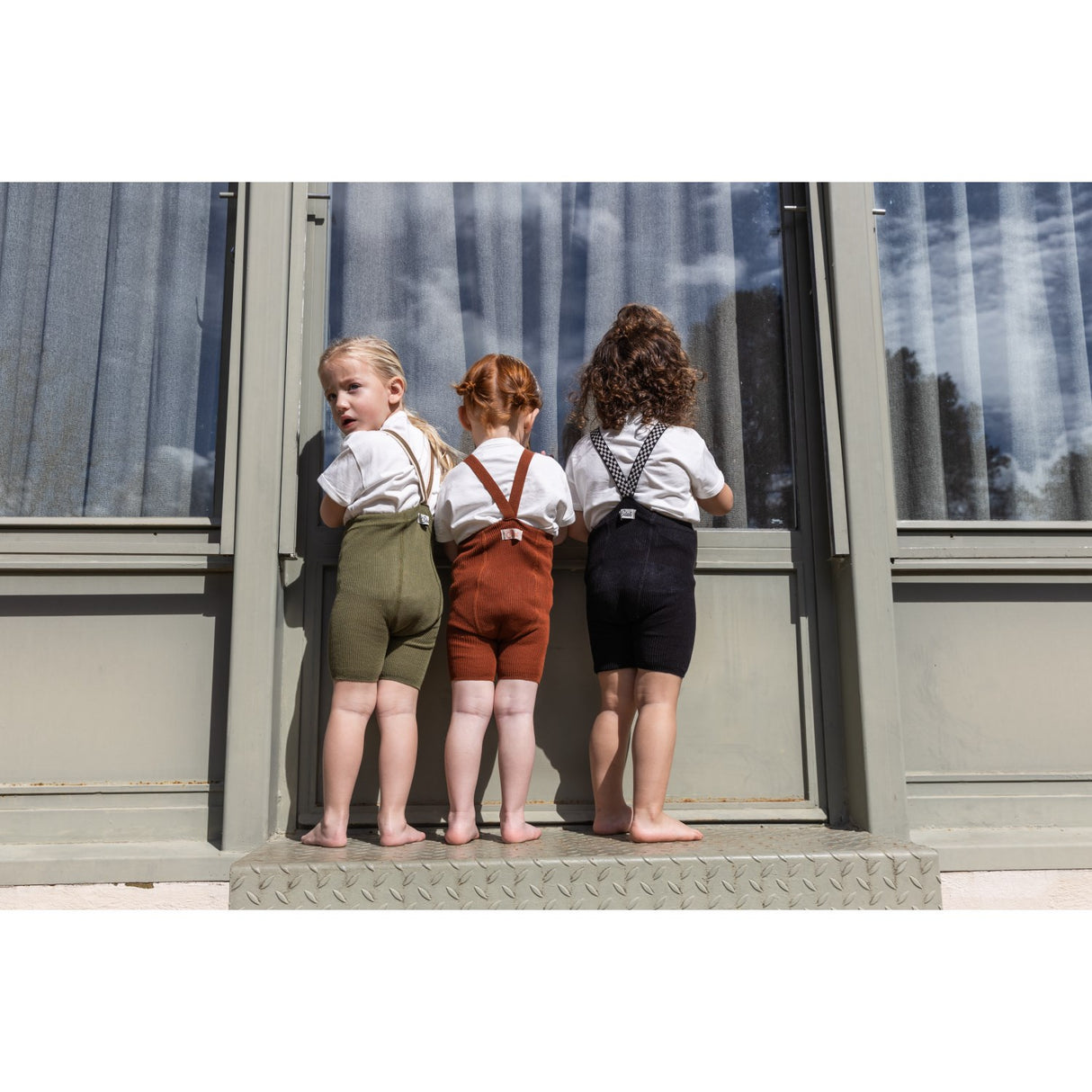 Silly Silas Olive Striped Shorty Tights Med Seler