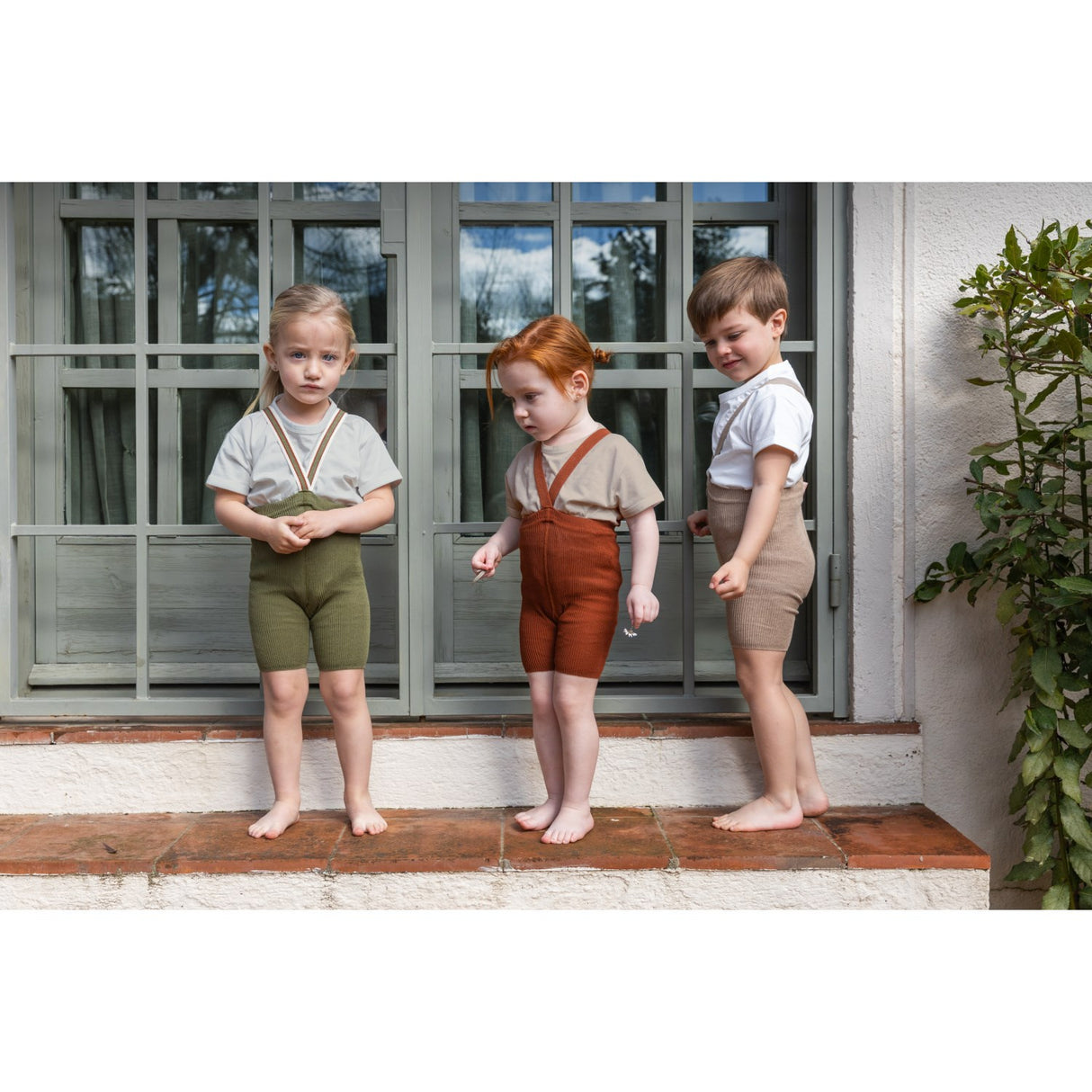 Silly Silas Olive Striped Shorty Tights Med Seler