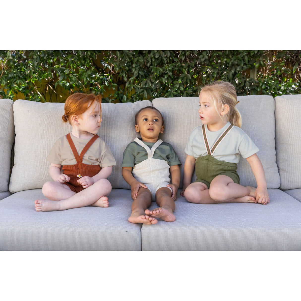 Silly Silas Olive Striped Shorty Tights Med Seler