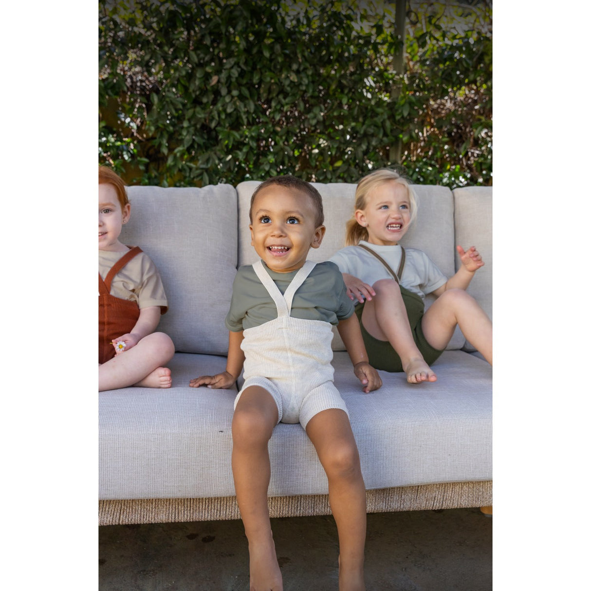 Silly Silas Olive Striped Shorty Tights Med Seler