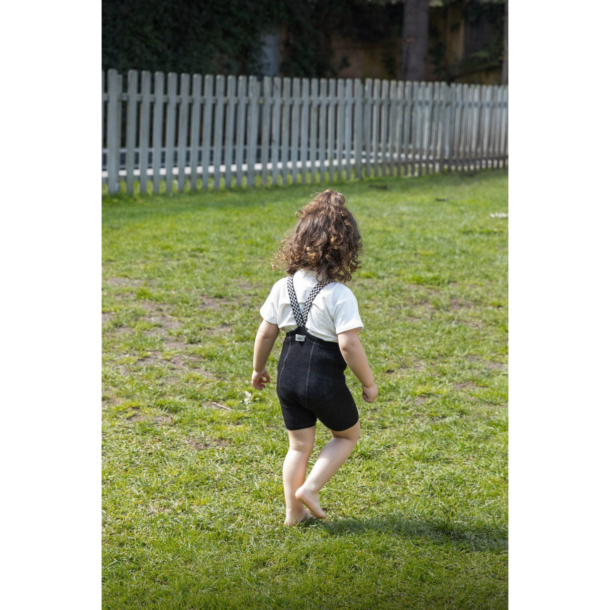 Silly Silas Classic Black Checked Shorty Tights Med Seler