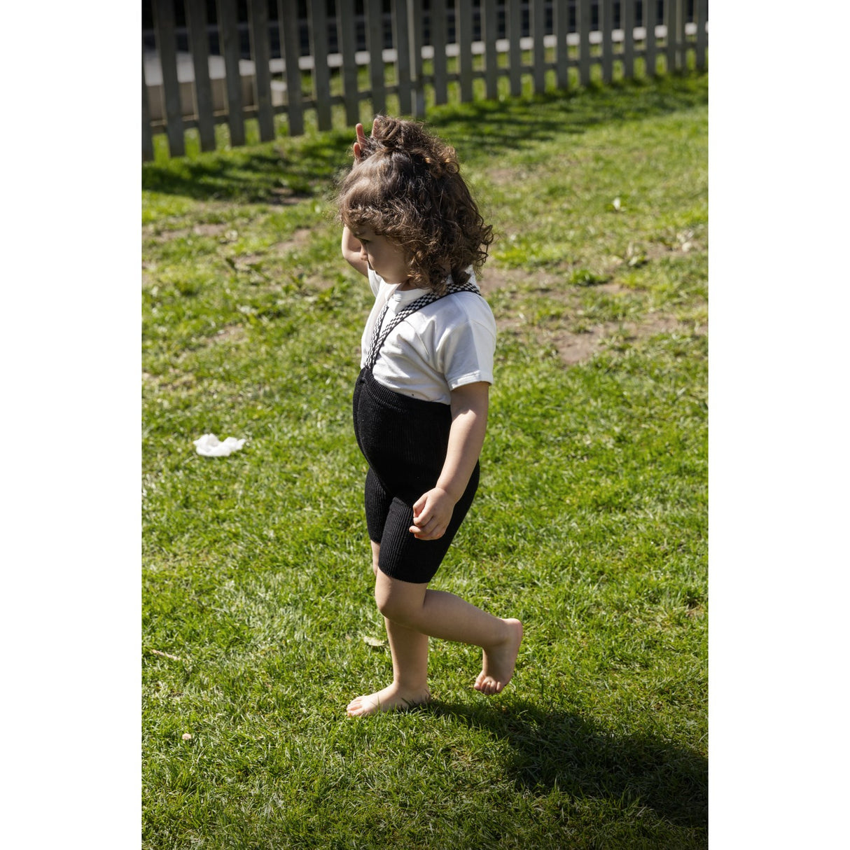 Silly Silas Classic Black Checked Shorty Tights Med Seler