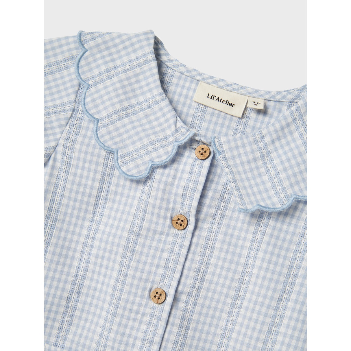 Lil'Atelier Zen Blue Nmfhazelle Ss Loose Skjorta Lil