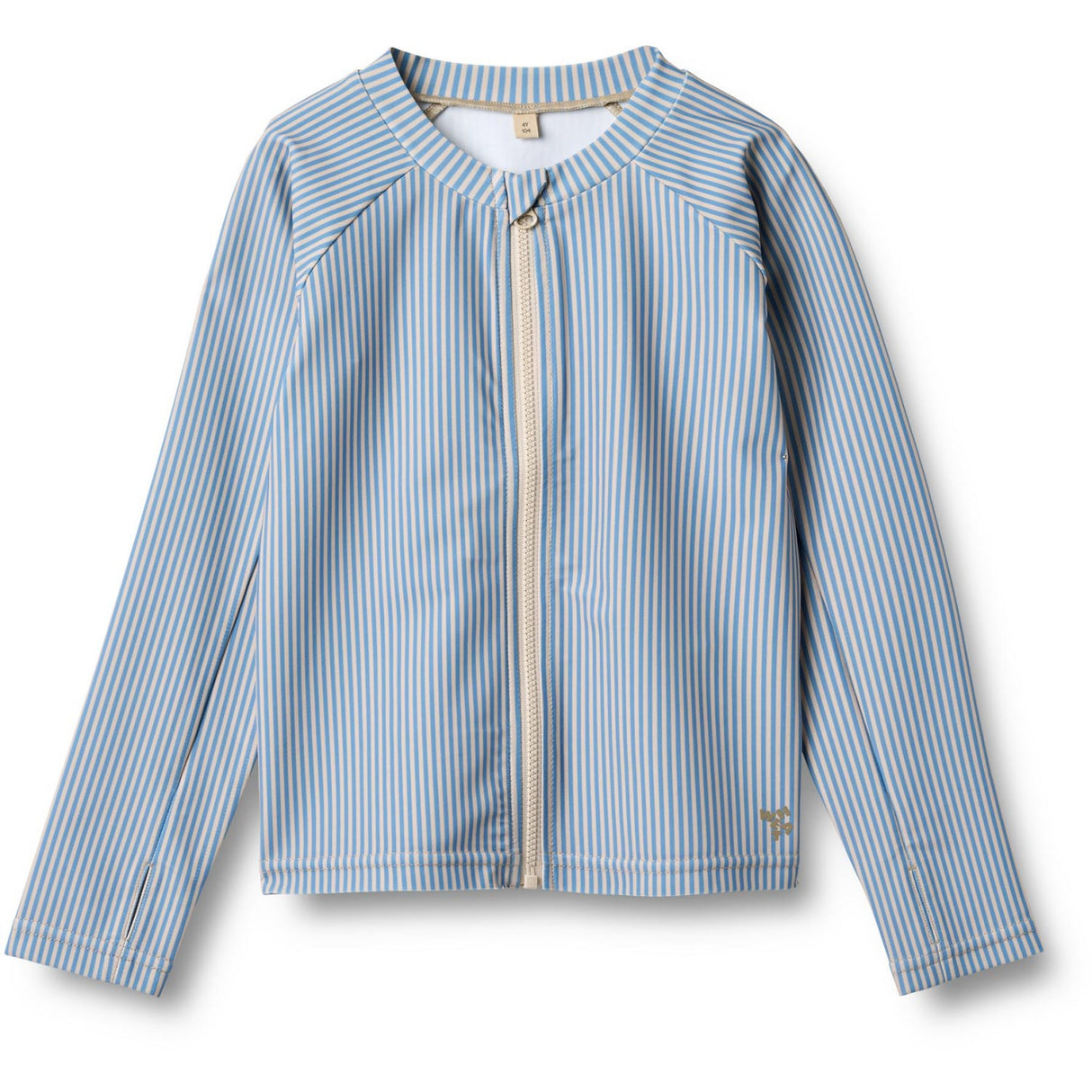 Wheat Blue Swim Stripe Swim T-Skjorta L/S Zip Ada