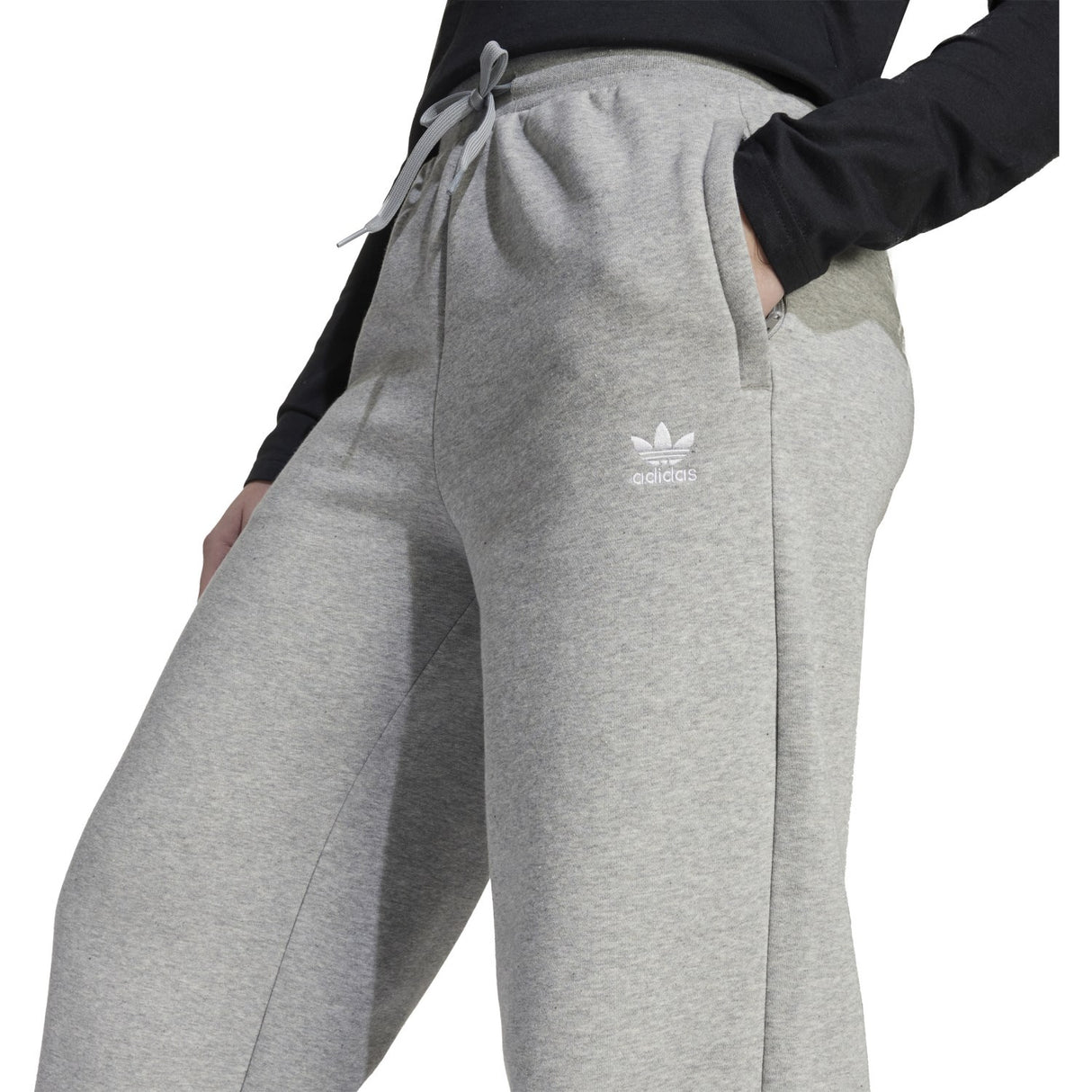 adidas Originals Medium Grey Heather/White Wide Leg Byxor