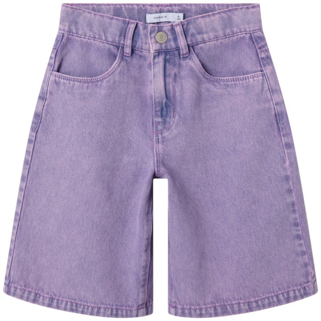 Name It Orchid Overdyed Nkfrose Dnm Hw Long Shorts 4009-Za F