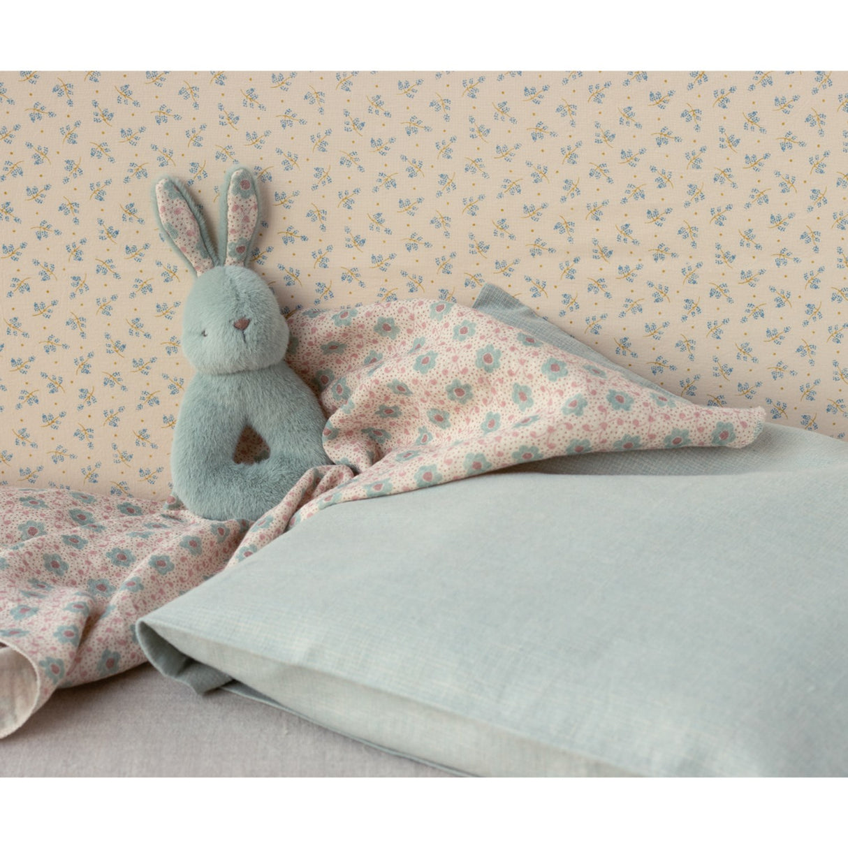 Maileg Rabbit Skallra Set - Mint