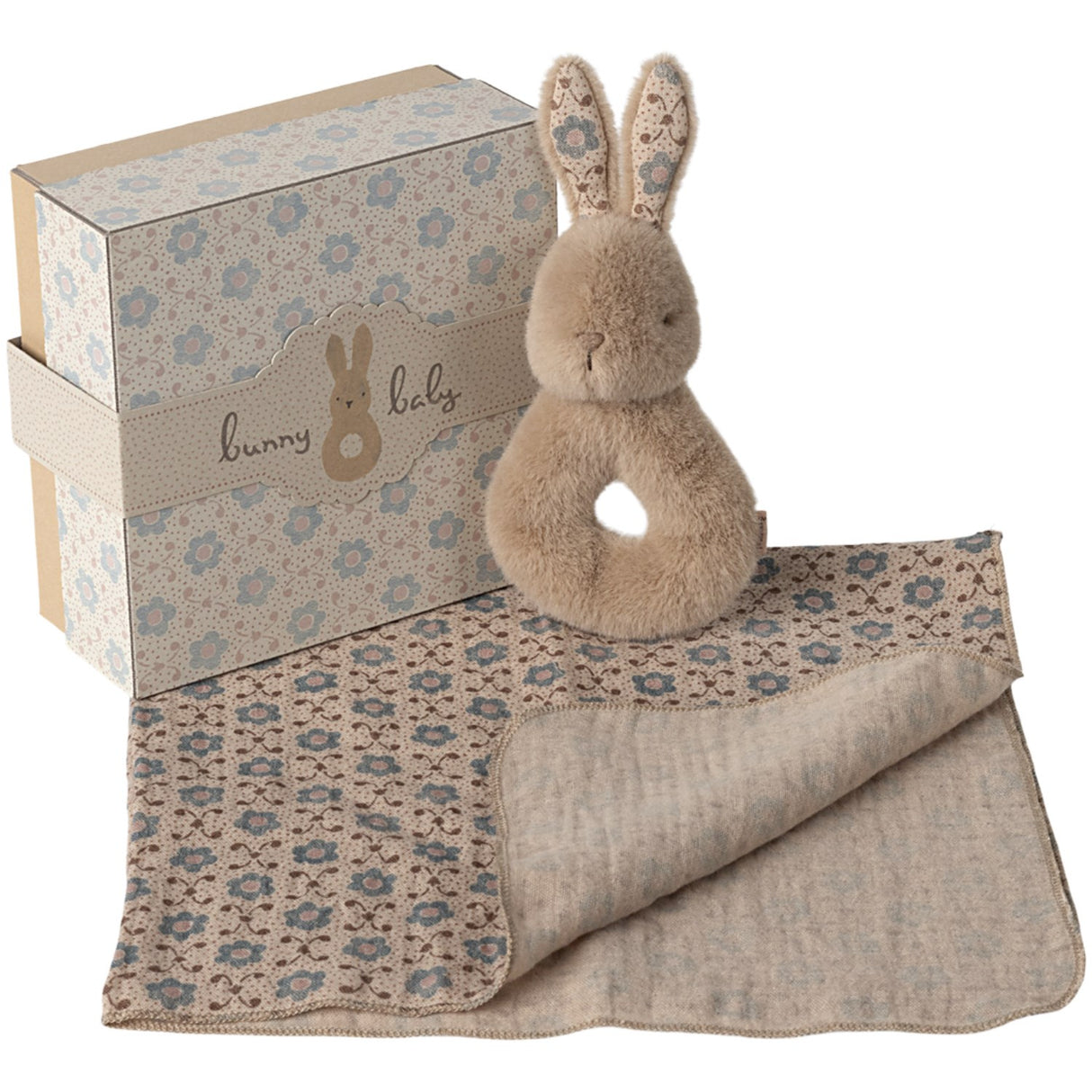 Maileg Rabbit Skallra Set - Cream Peach