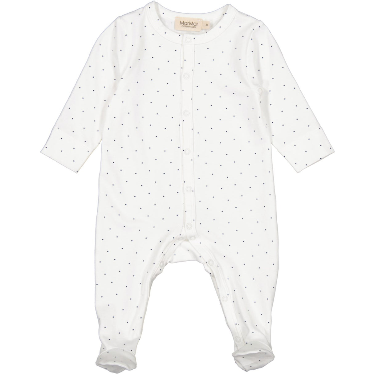 MarMar Modal Smooth Print Blue Dot Rukano Onesie