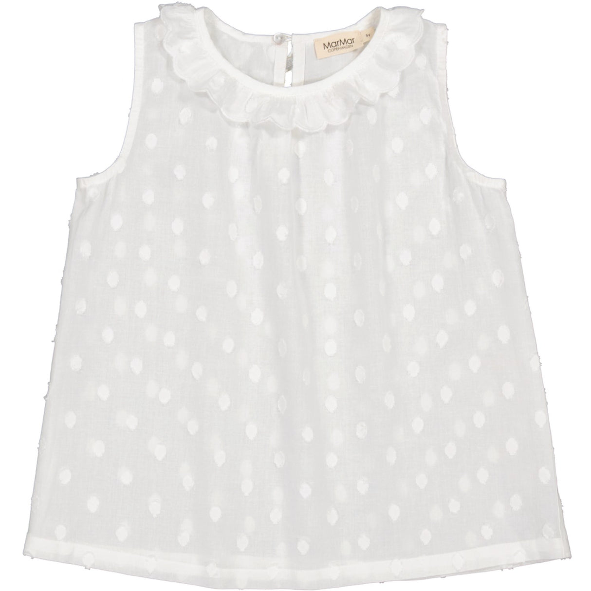MarMar Dobby Dots Gentle White Talsa Topp
