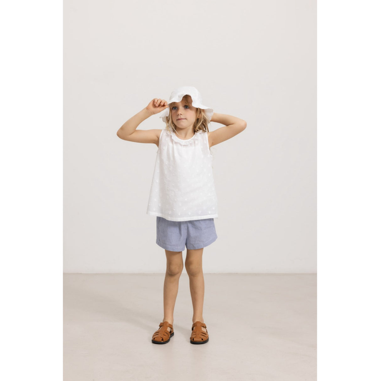 MarMar Dobby Dots Gentle White Talsa Topp