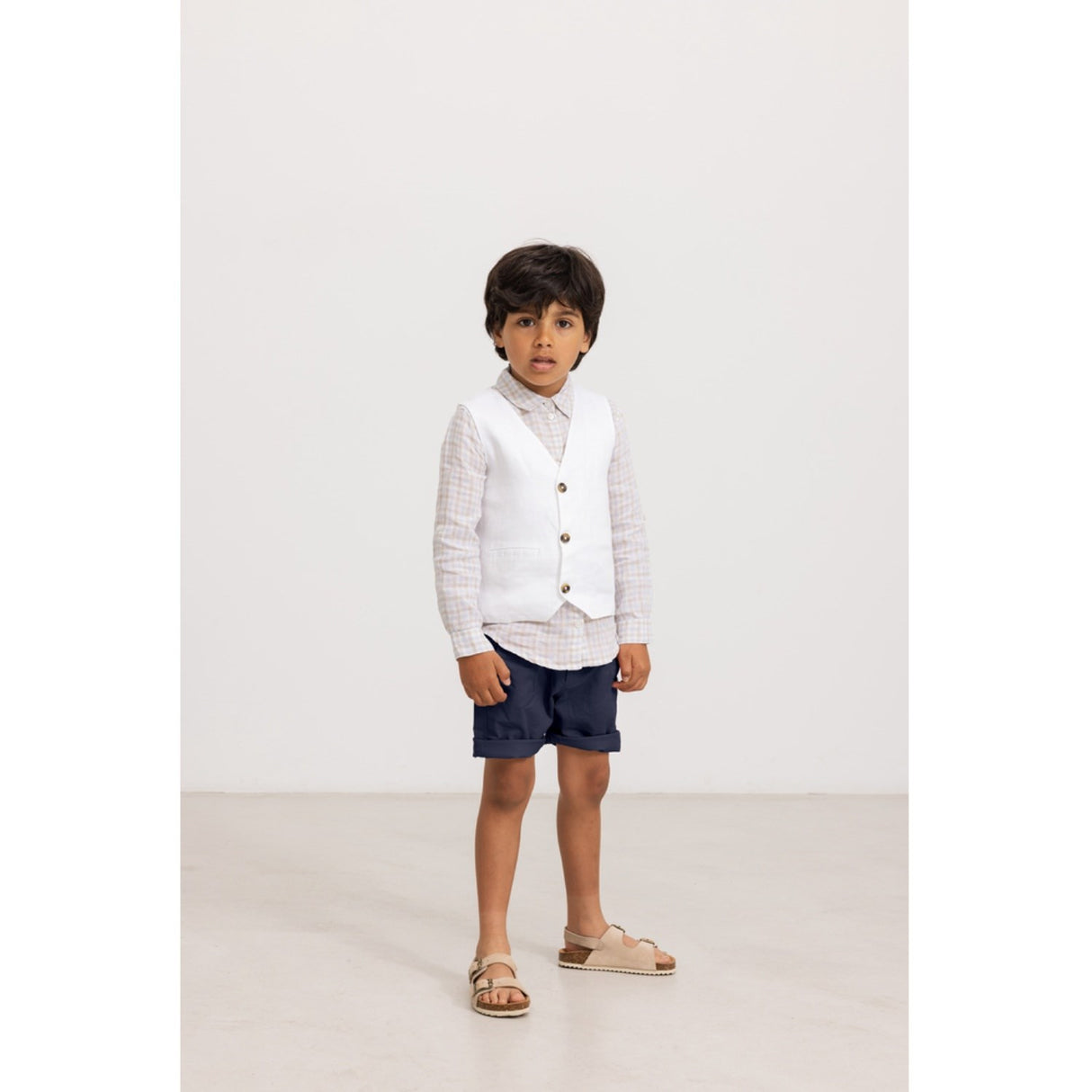 MarMar Fine Linen Summer Check Tommy Skjorta