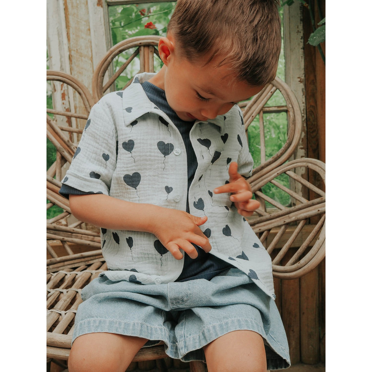 Fliink Light Denim Blue Don Denim Shorts