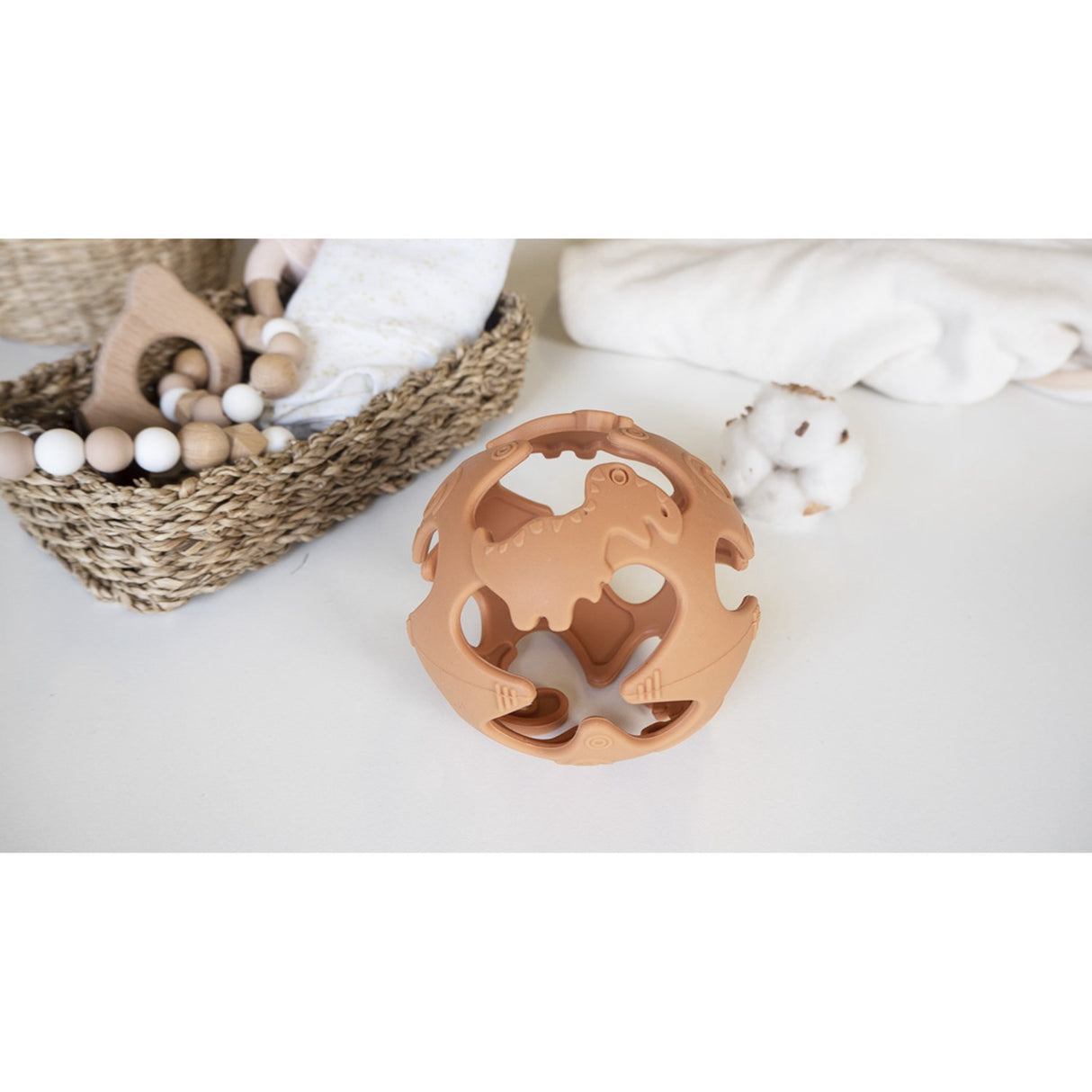 Tiny Tot Ocher Silikone Boll Dino