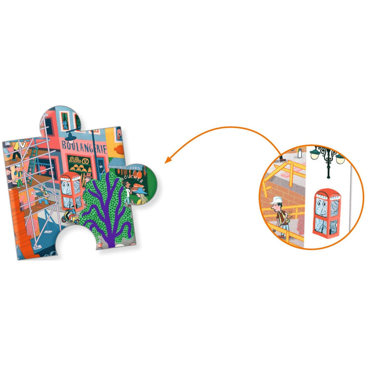 Djeco Observationspussel, Staden - 200 bitar