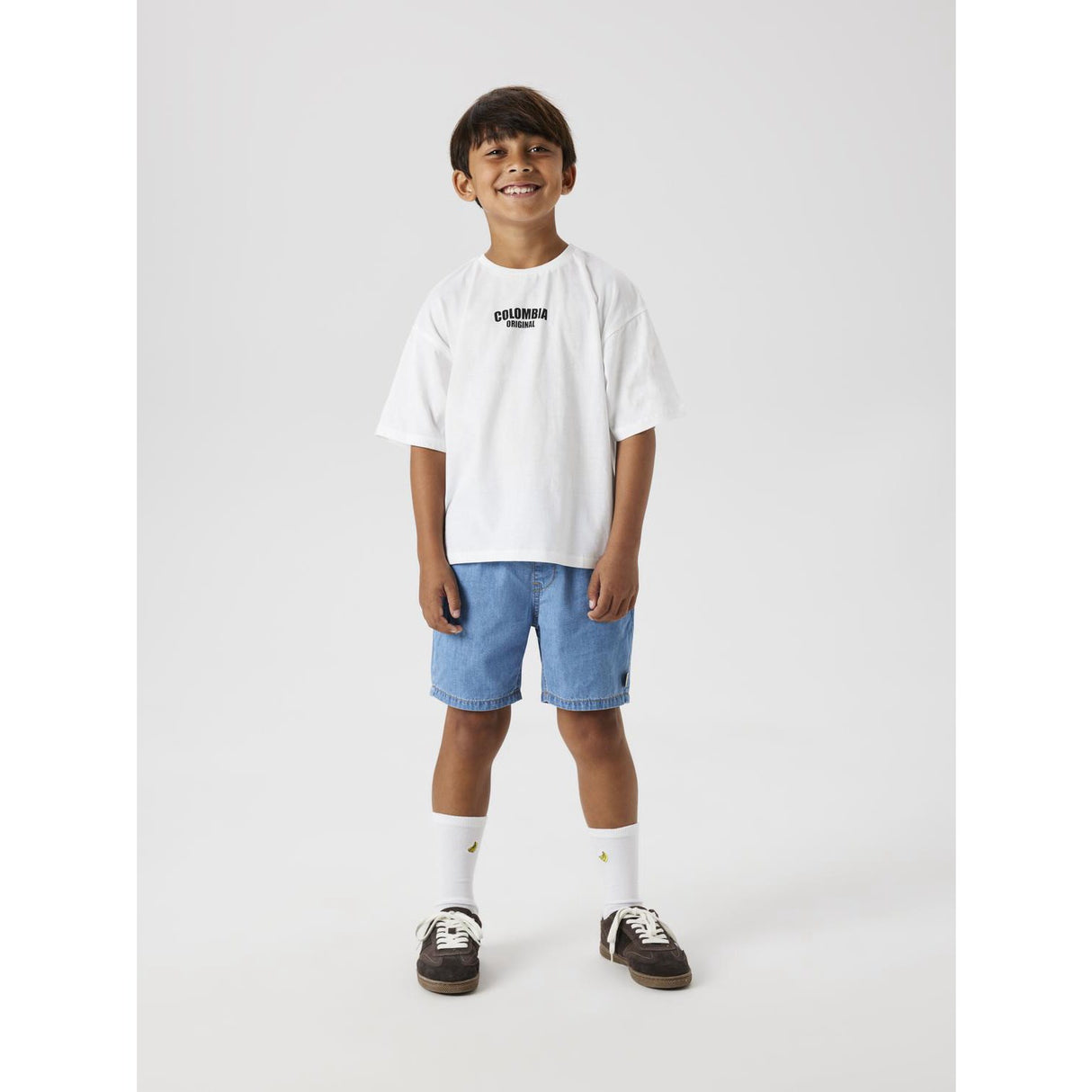 Name It Bright White Milky Blue Nkmjacob Rlx Ss Topp Box