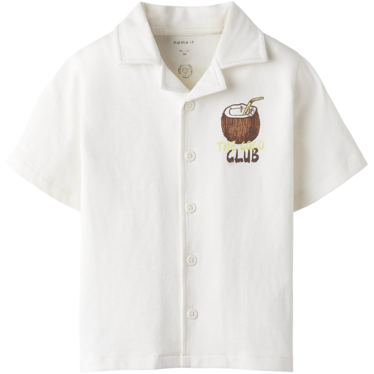 Name It Cloud Dancer Nmmhisher Nreg Ss Skjorta