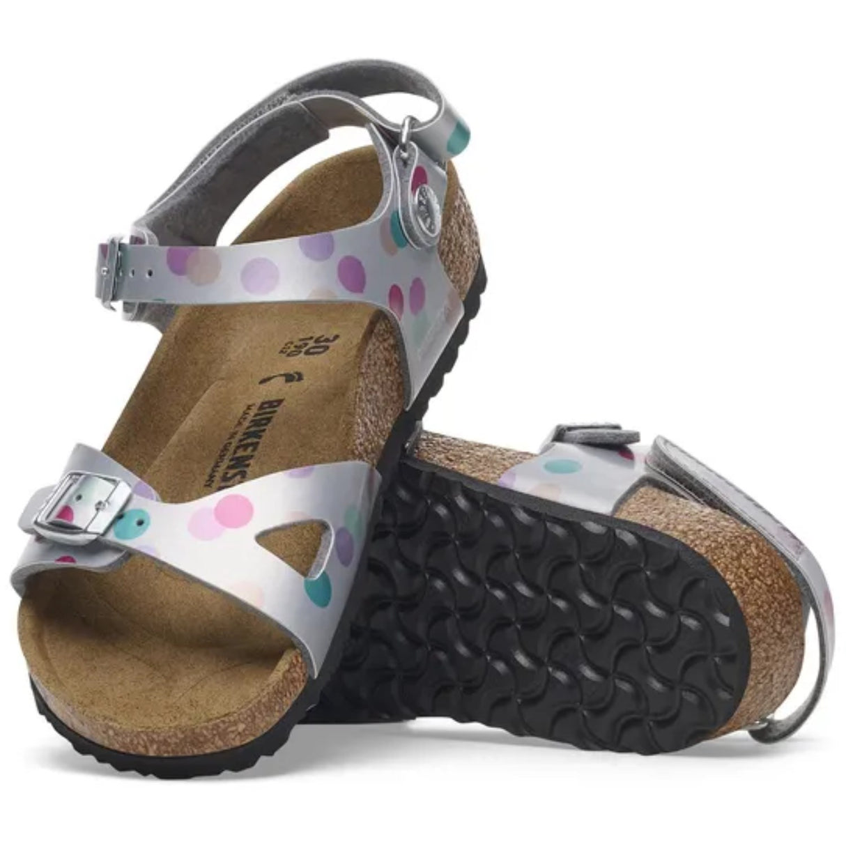 Birkenstock Rio AS Kids BF Elec. Metallic SilverDots