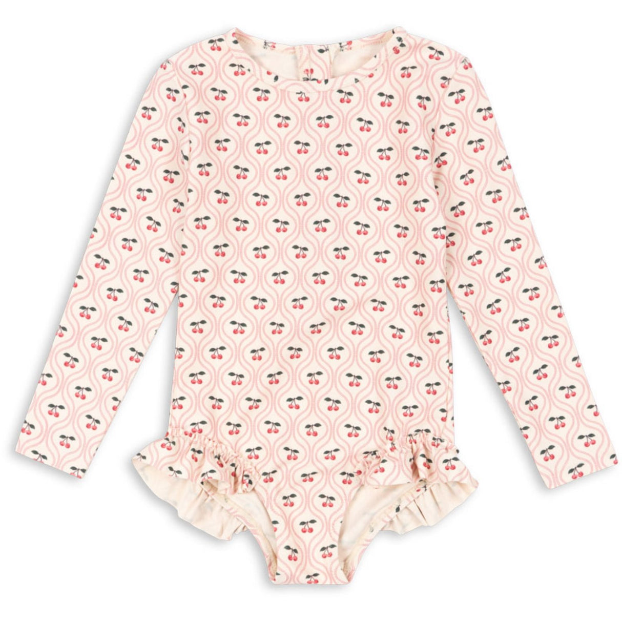 Konges Sløjd Cherry Pink Motif Merle Ls Baddräkt Grs