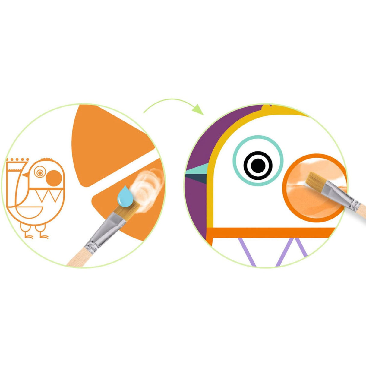 Djeco kreativ målning, knubbig kinder