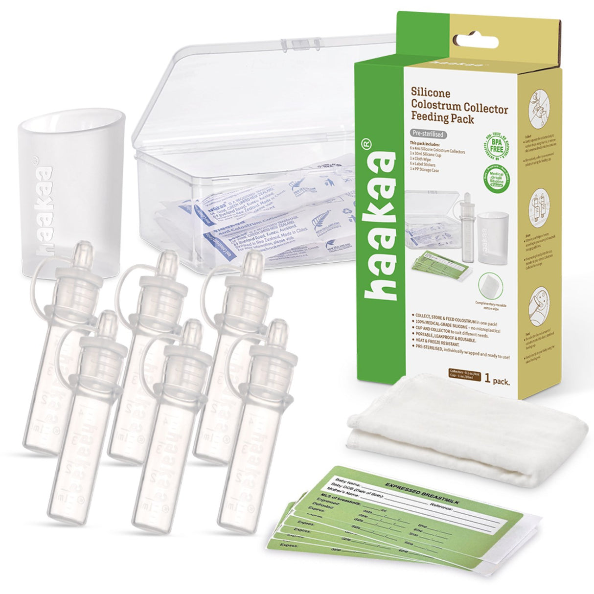 Haakaa Clear Colostrum Collector 6-Pack Incl. Silikon Kopp