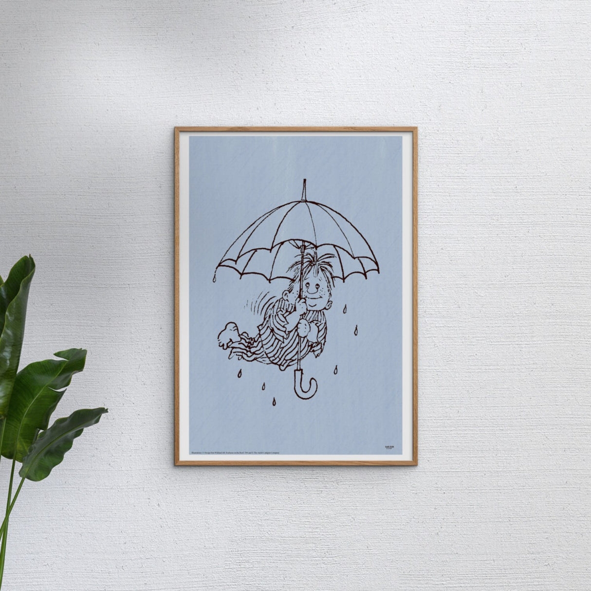 Poster & Frame Astrid Lindgren - Umbrella - Karlsson On The Roof