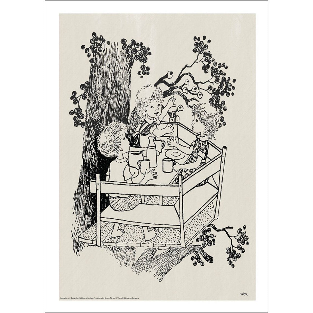 Poster & Frame Astrid Lindgren - The Wood Cabin - Lotta