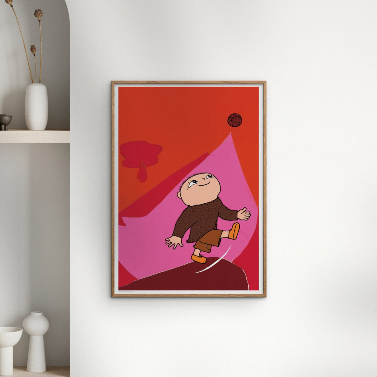 Poster & Frame Alfons Åberg - Alfons Och Uhyret - Alfons Spiller Bold