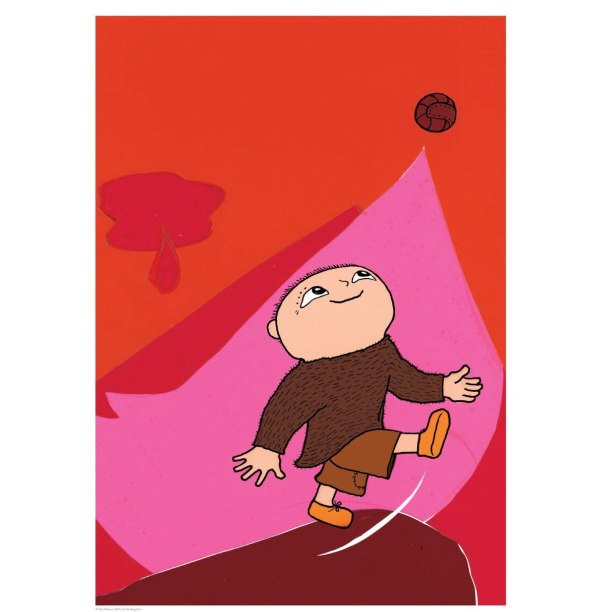 Poster & Frame Alfons Åberg - Alfons Och Uhyret - Alfons Spiller Bold