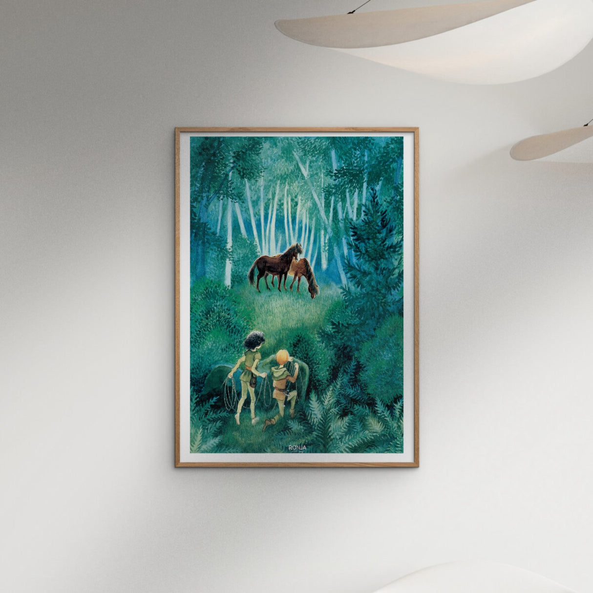 Poster & Frame Astrid Lindgren - Horses In The Woods - Ronja The Robbers Daughter