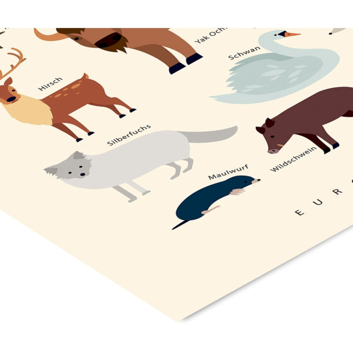 Poster & Frame Citatplakat - Europas Tiere