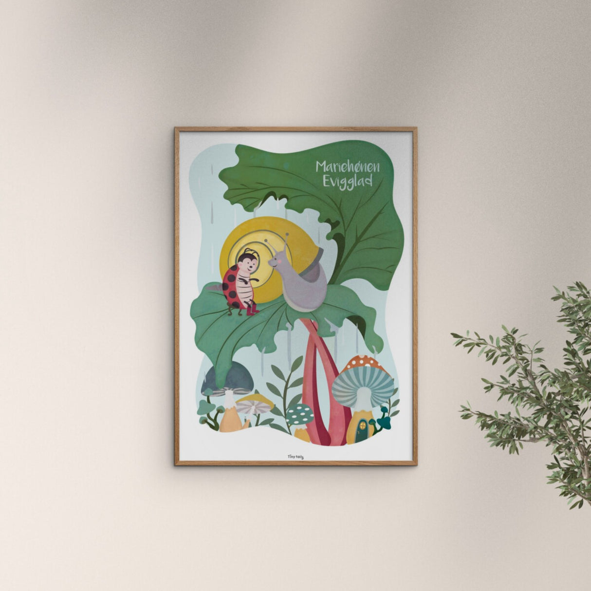 Poster & Frame Tiny Tails - Mariehønen Evigglad