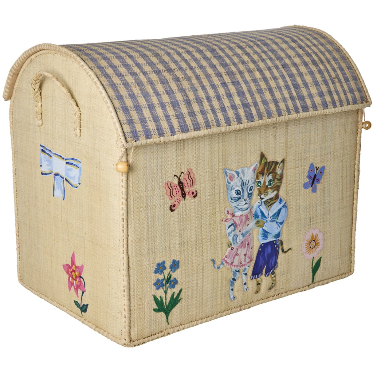 Rice Nathalie Lété Theme Raffia Leksak Baskets 3-Pack