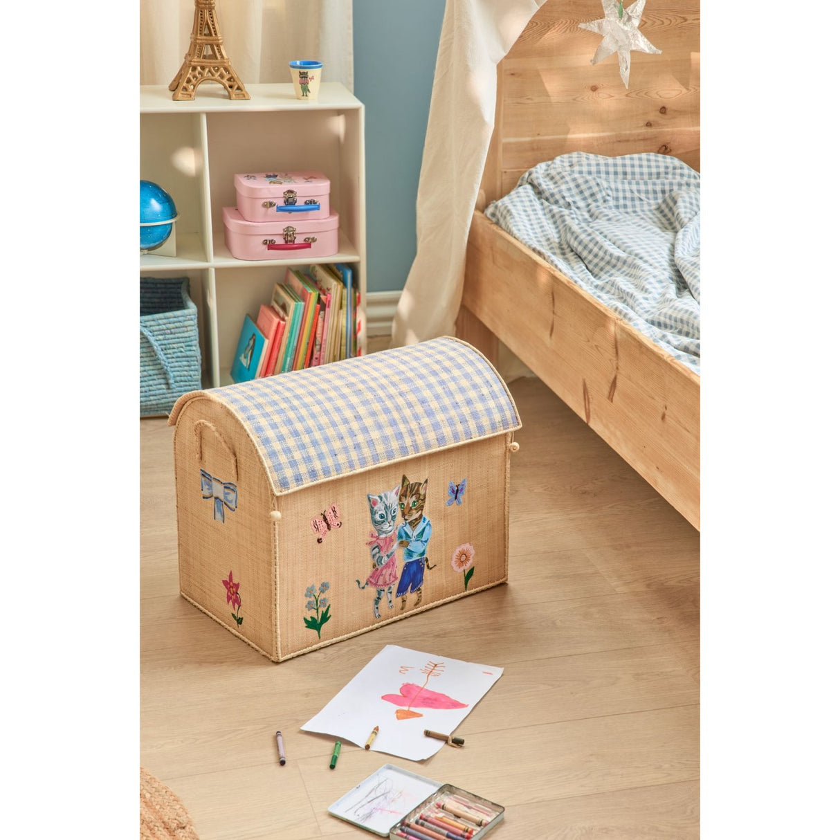 Rice Nathalie Lété Theme Raffia Leksak Baskets 3-Pack