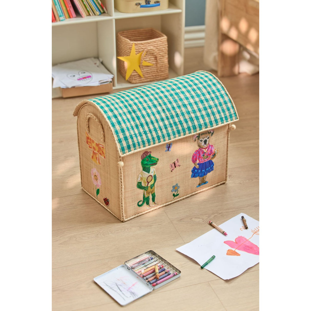 Rice Nathalie Lété Theme Raffia Leksak Baskets 3-Pack