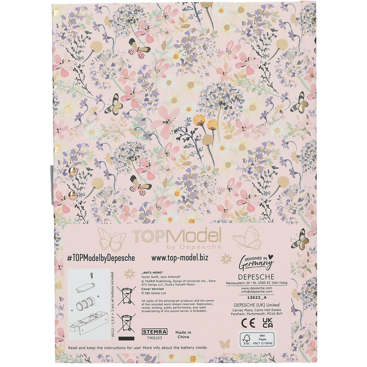 TOPModel Summer Feeling Dagbok M/kode Och Musik