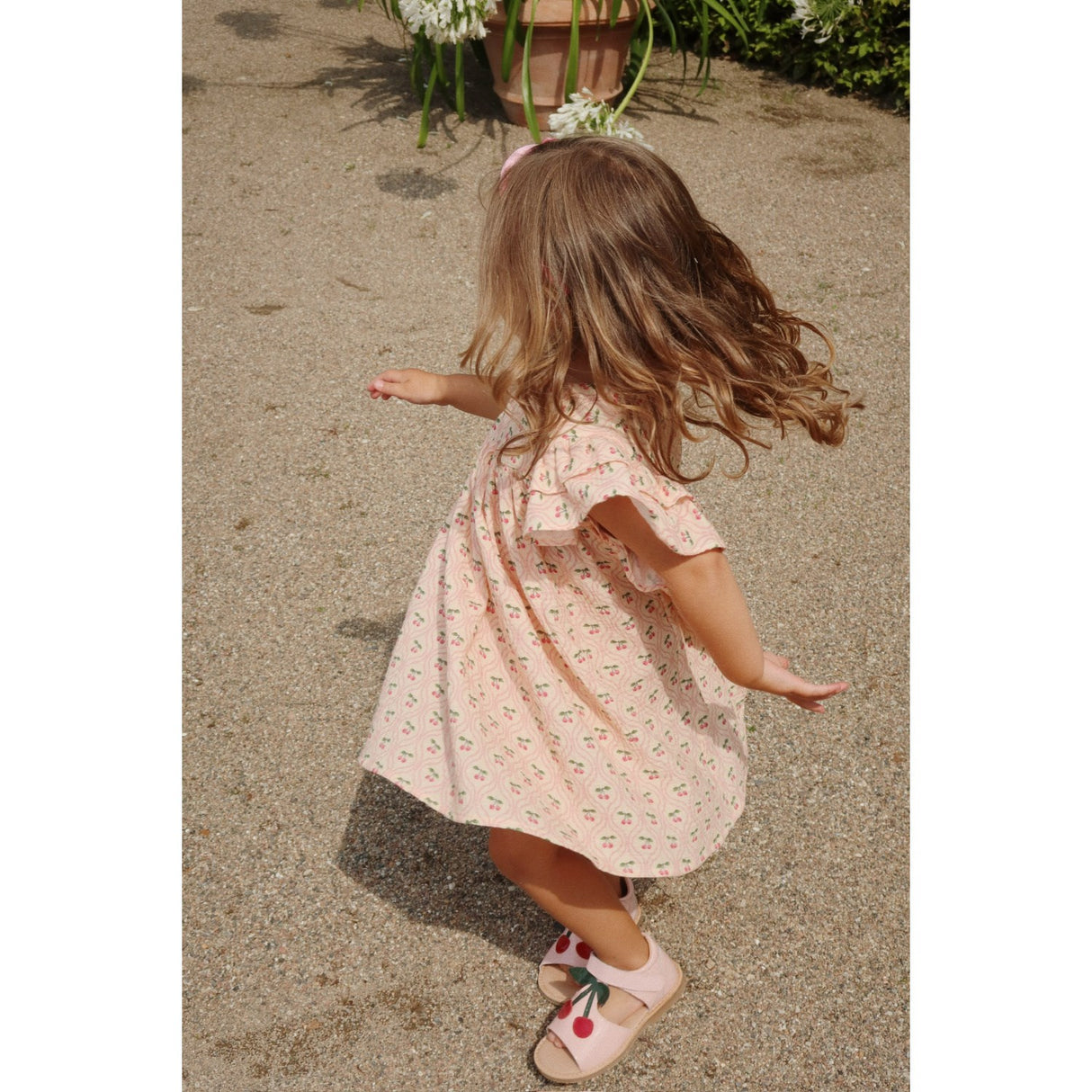 Konges Sløjd Cherry Pink Motif Coco Klänning Gots