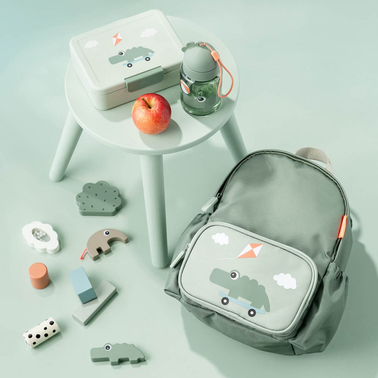 DonebyDeer Green Barnryggsäck Playground 7,5 L