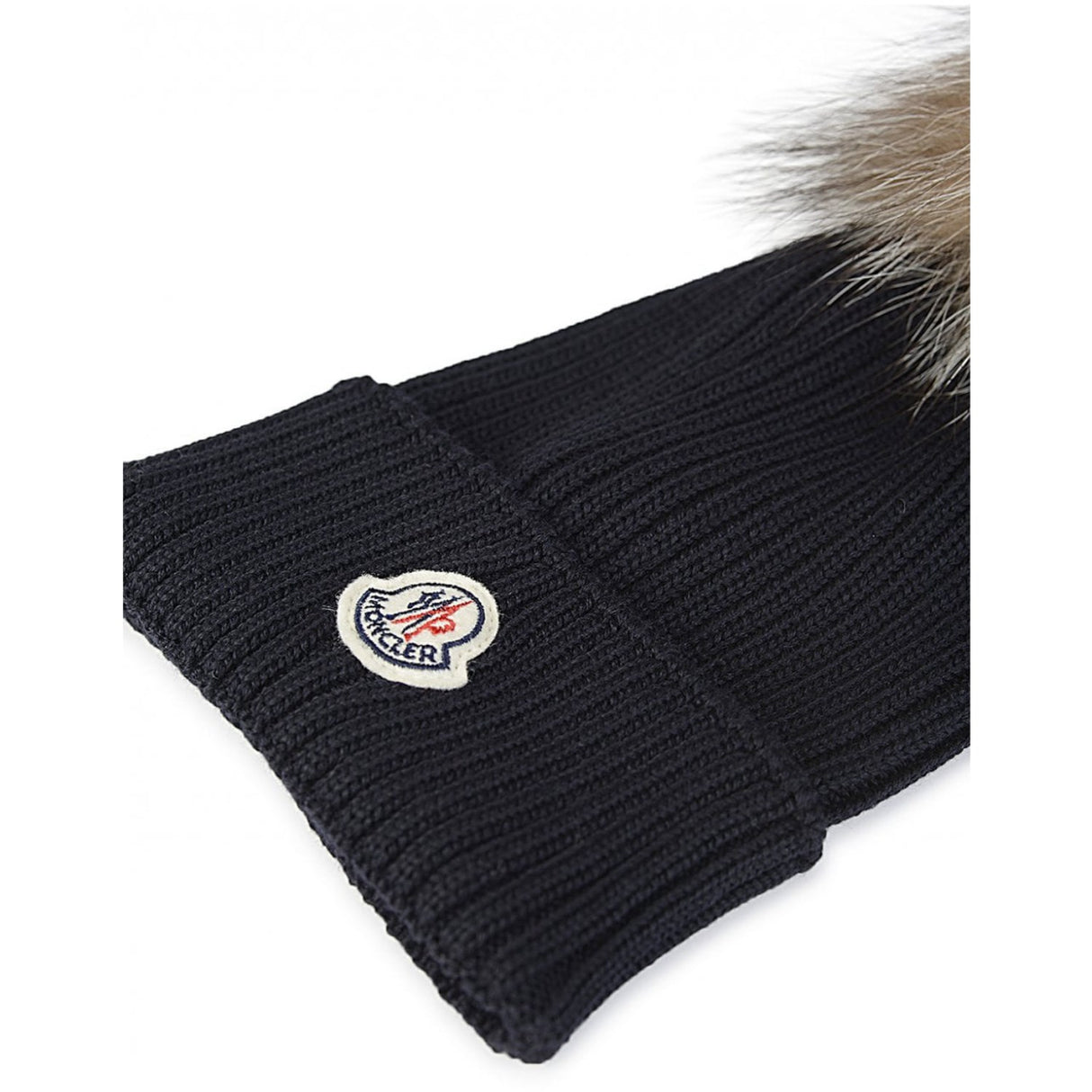 Moncler Beretto Light Fur Mössa Navy