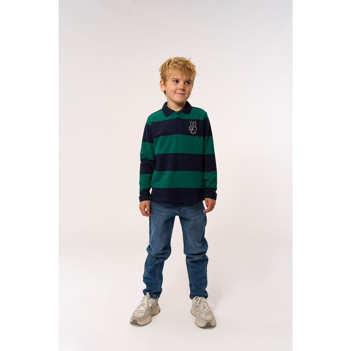 The New Navy Blazer Striped Pino L_S Pique Pikétröja