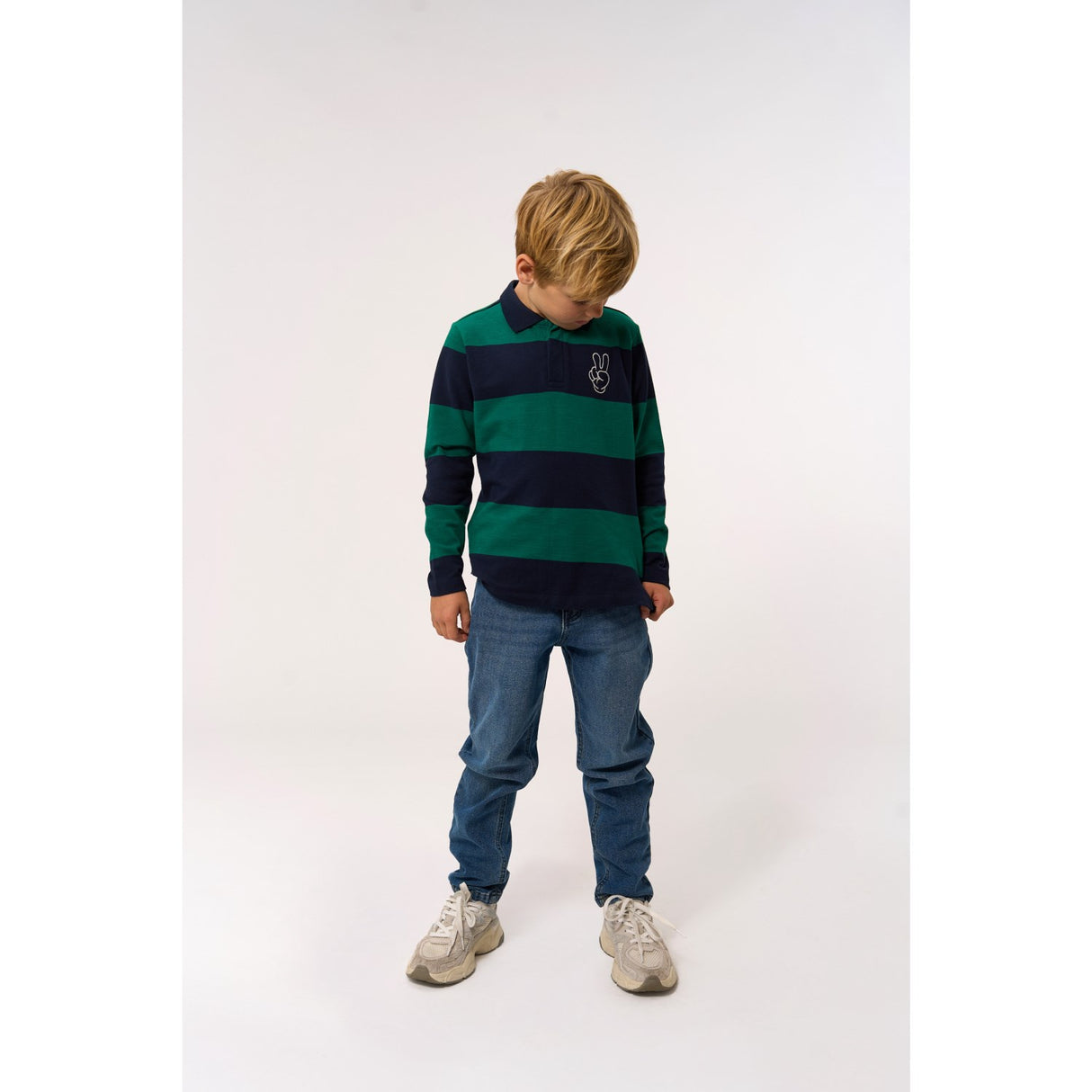 The New Navy Blazer Striped Pino L_S Pique Pikétröja