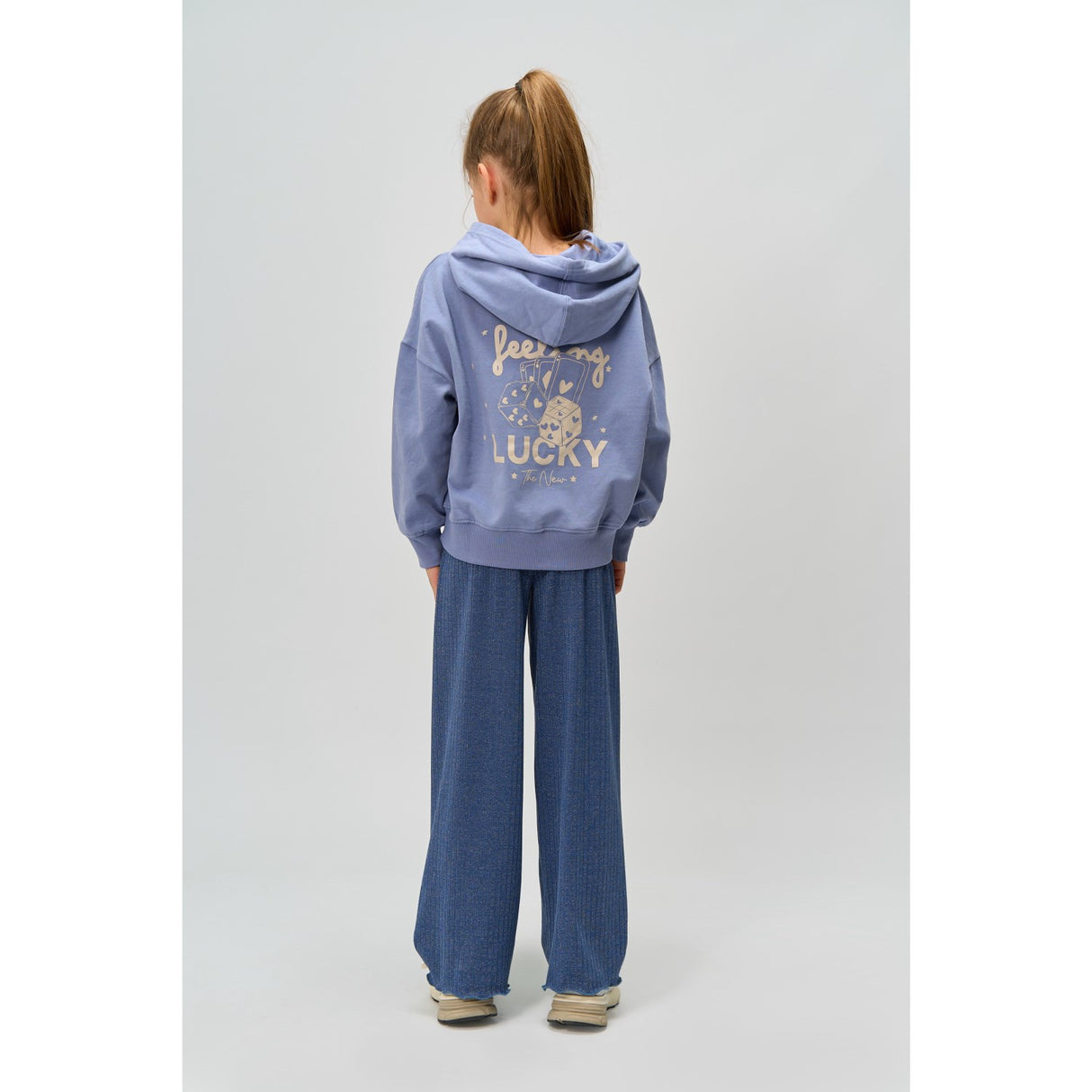 The New Navy Blazer Rina Wide Glitter Rib Byxor