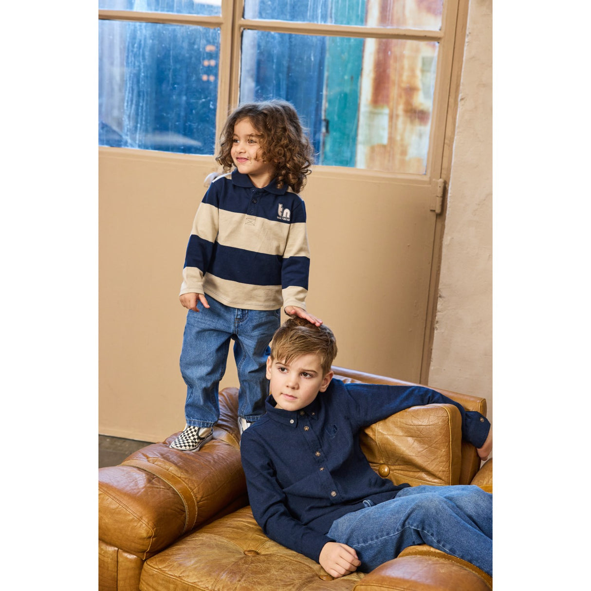 The New Navy Blazer Melange Rick L_S Skjorta