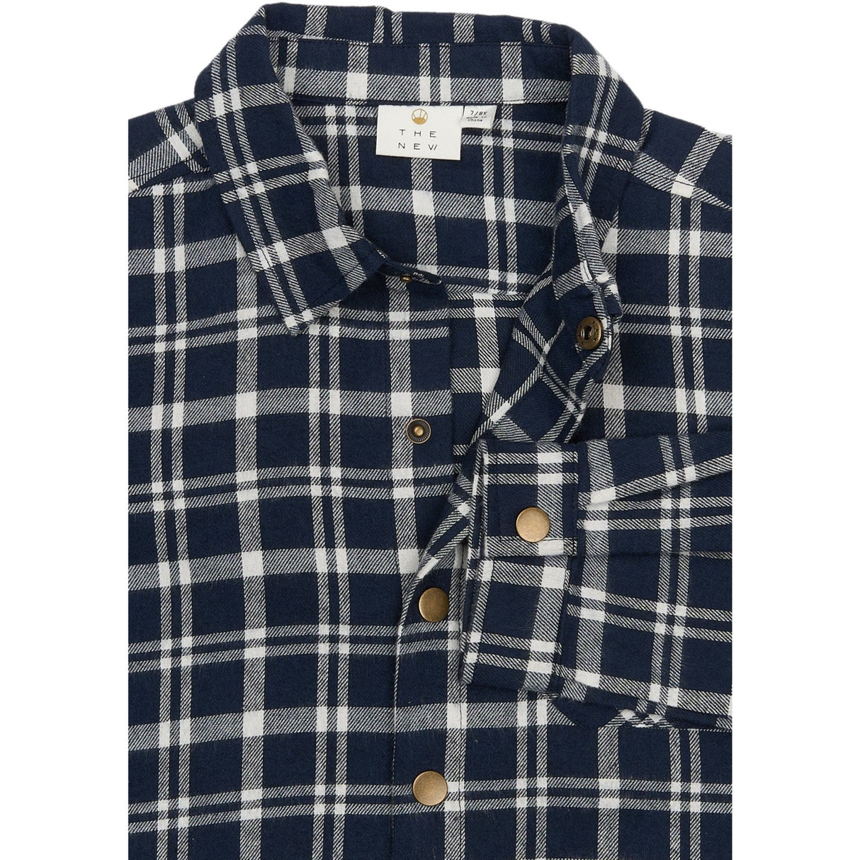 The New Navy Blazer Check Ronan Oversize L_S Flannel Skjorta
