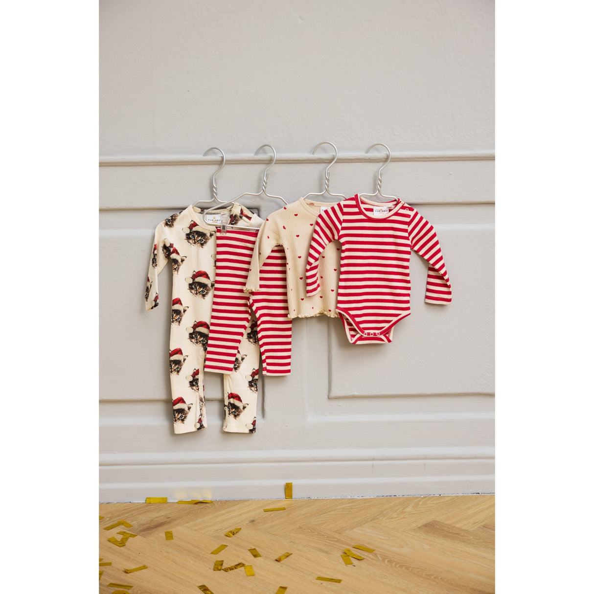 THE NEW Siblings Gardenia Cat AOP Holiday L_S Rib Byxdress