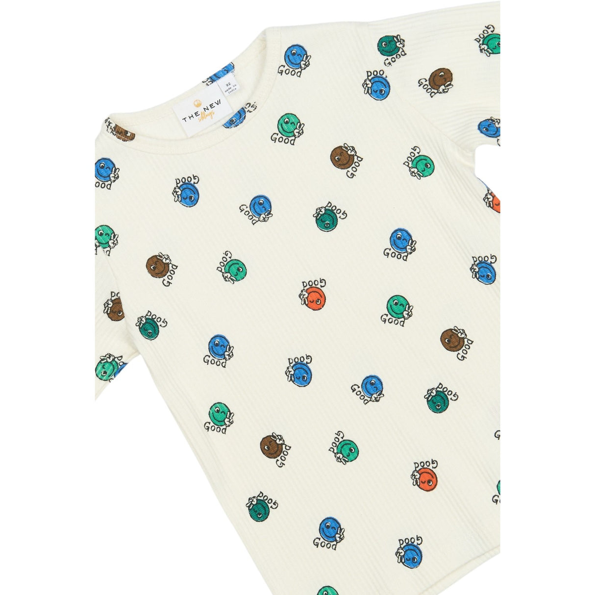 THE NEW Siblings Cloud Dancer AOP Palmer L_S Rib Tee